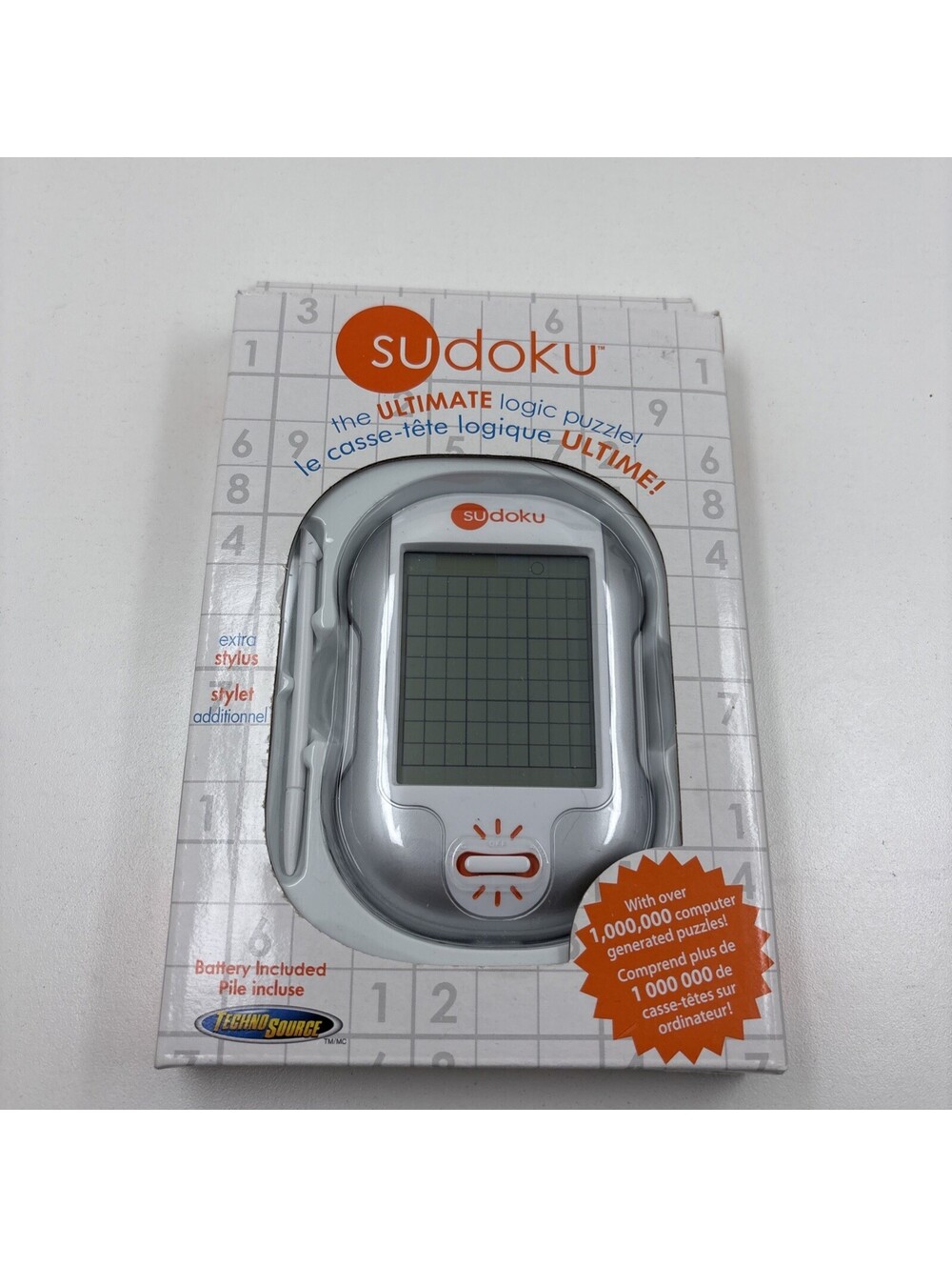 Sudoku Illuminated Handheld Game W/ Stylus Techno Source 2005 New